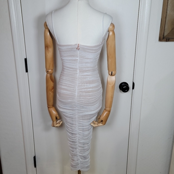 Nookie x REVOLVE Mecca Midi Dress Size XSStunning Bridal White + Nude Mesh - Picture 8 of 14
